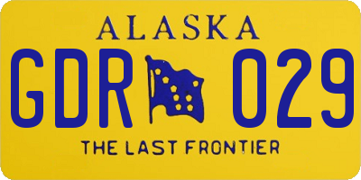 AK license plate GDR029