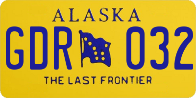 AK license plate GDR032