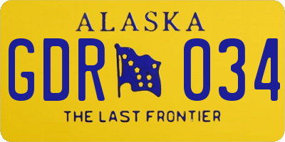 AK license plate GDR034
