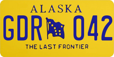 AK license plate GDR042
