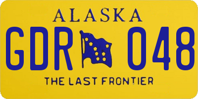 AK license plate GDR048