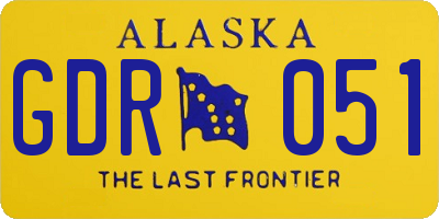 AK license plate GDR051