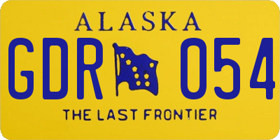 AK license plate GDR054