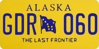 AK license plate GDR060