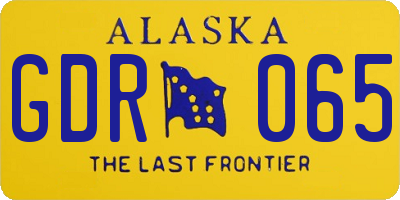 AK license plate GDR065