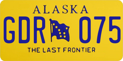 AK license plate GDR075