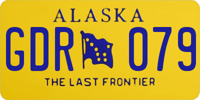AK license plate GDR079