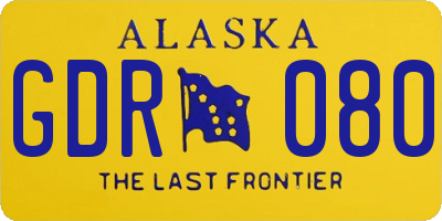 AK license plate GDR080
