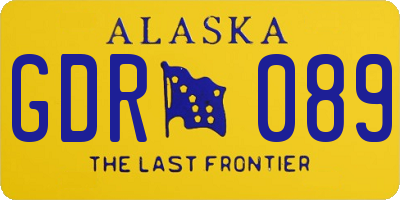 AK license plate GDR089