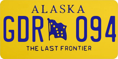 AK license plate GDR094