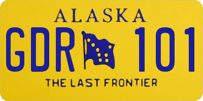 AK license plate GDR101
