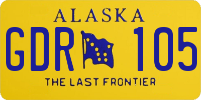 AK license plate GDR105