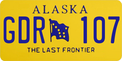 AK license plate GDR107