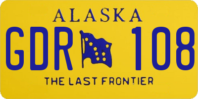 AK license plate GDR108
