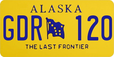 AK license plate GDR120