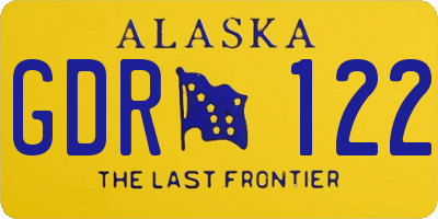 AK license plate GDR122