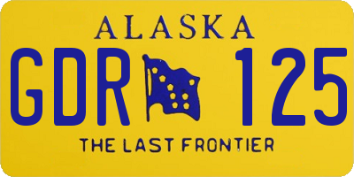 AK license plate GDR125