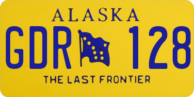 AK license plate GDR128