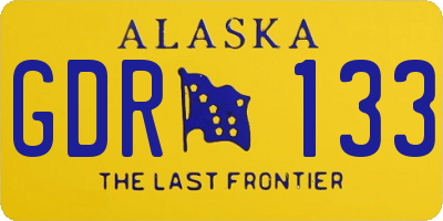 AK license plate GDR133