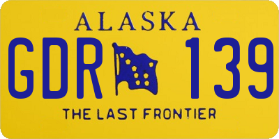 AK license plate GDR139