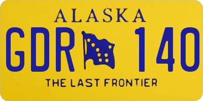 AK license plate GDR140