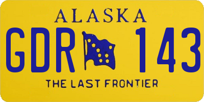 AK license plate GDR143