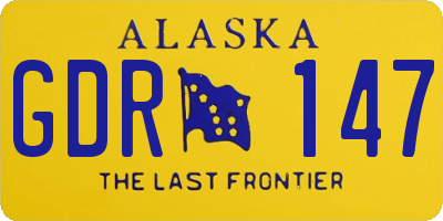 AK license plate GDR147