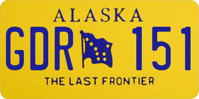 AK license plate GDR151