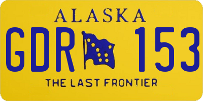 AK license plate GDR153