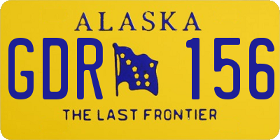 AK license plate GDR156