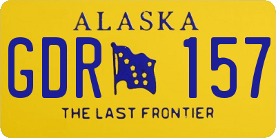 AK license plate GDR157