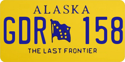 AK license plate GDR158