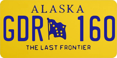 AK license plate GDR160