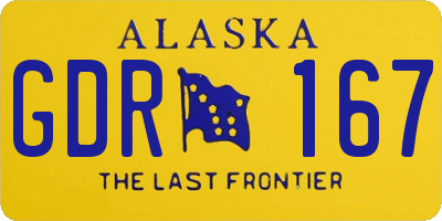 AK license plate GDR167