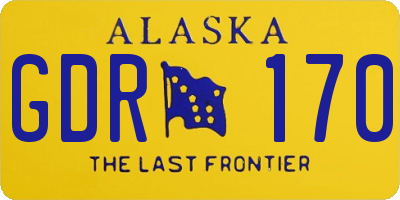 AK license plate GDR170