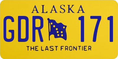 AK license plate GDR171