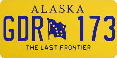 AK license plate GDR173