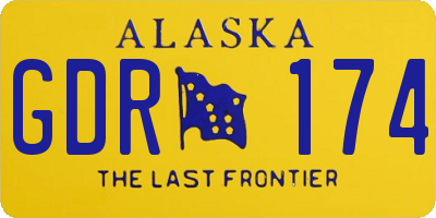 AK license plate GDR174