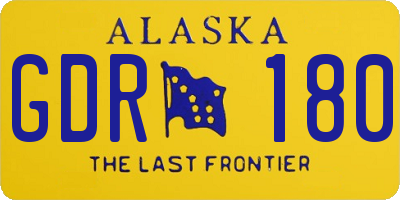 AK license plate GDR180
