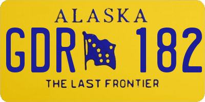 AK license plate GDR182