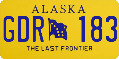 AK license plate GDR183