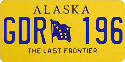 AK license plate GDR196