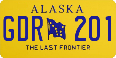 AK license plate GDR201