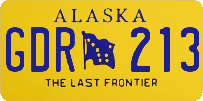 AK license plate GDR213