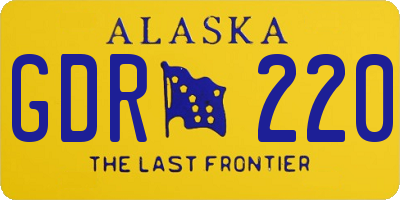 AK license plate GDR220