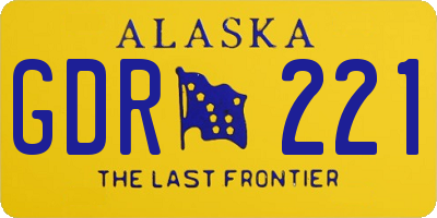 AK license plate GDR221