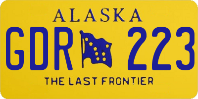 AK license plate GDR223