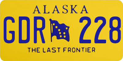 AK license plate GDR228