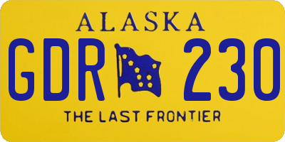 AK license plate GDR230