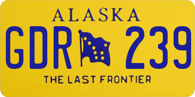 AK license plate GDR239